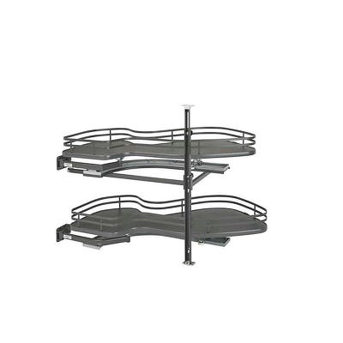 Rev-A-Shelf 5370 The Cloud Contemporary Collection Steel/Wood 2-Shelf Blind Corner Shelf, for 15 to 21 in Blind Corner Cabinets