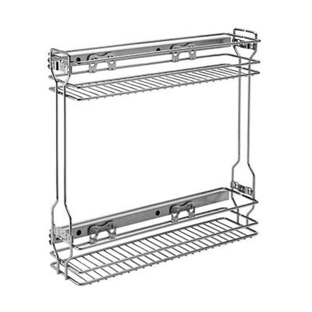 Rev-A-Shelf 548 2-Tier Wire Base Cabinet Pullout Organizer, 6 in., Chrome