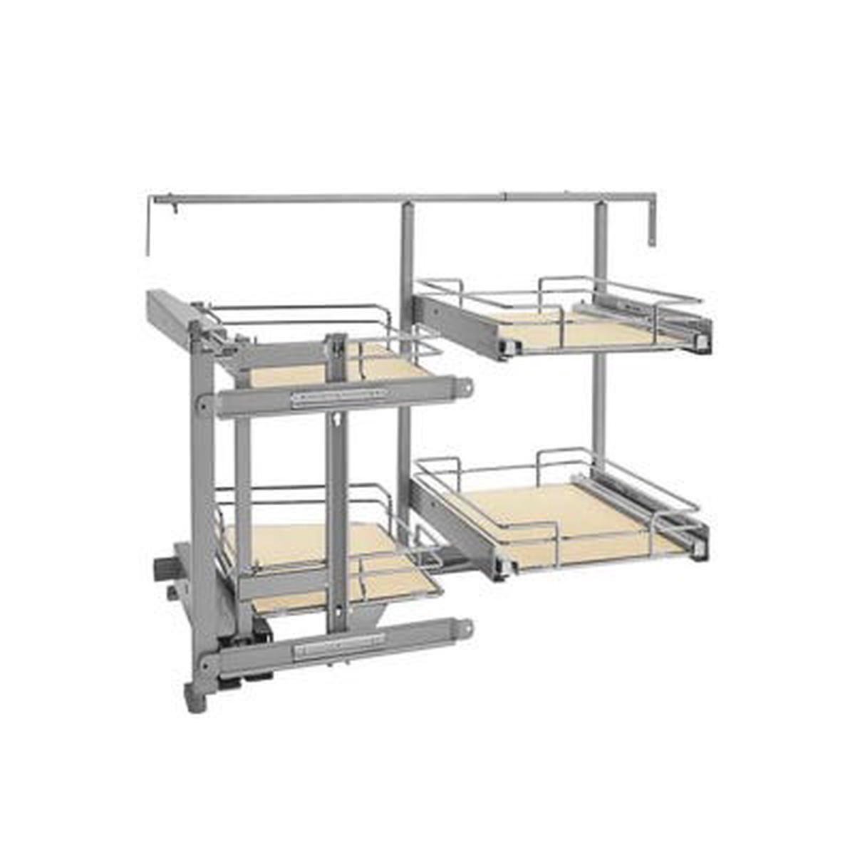 Rev-A-Shelf 599 Soft-Close Solid Bottom Blind Corner Optimizer, Natural Maple, 2-Shelf