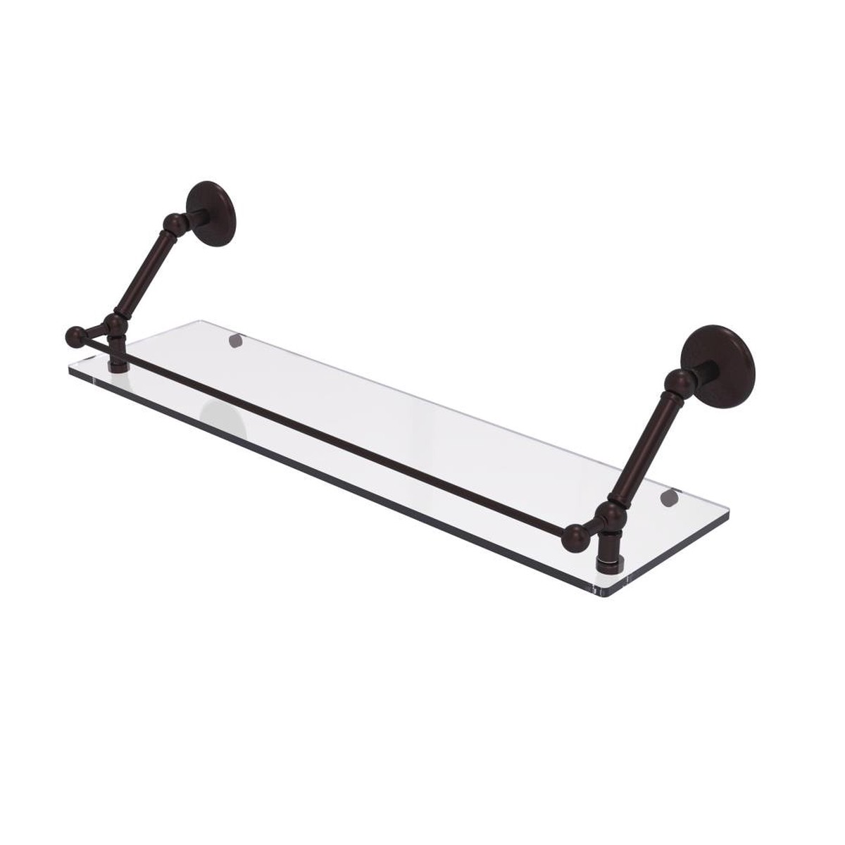 Allied Brass Prestige Monte Carlo Antique Bronze 1-Tier Brass Wall Mount Bathroom Shelf, 30-in x 8-in