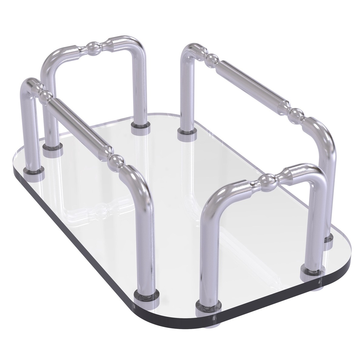 Allied Brass Satin Chrome Freestanding Towel Rack