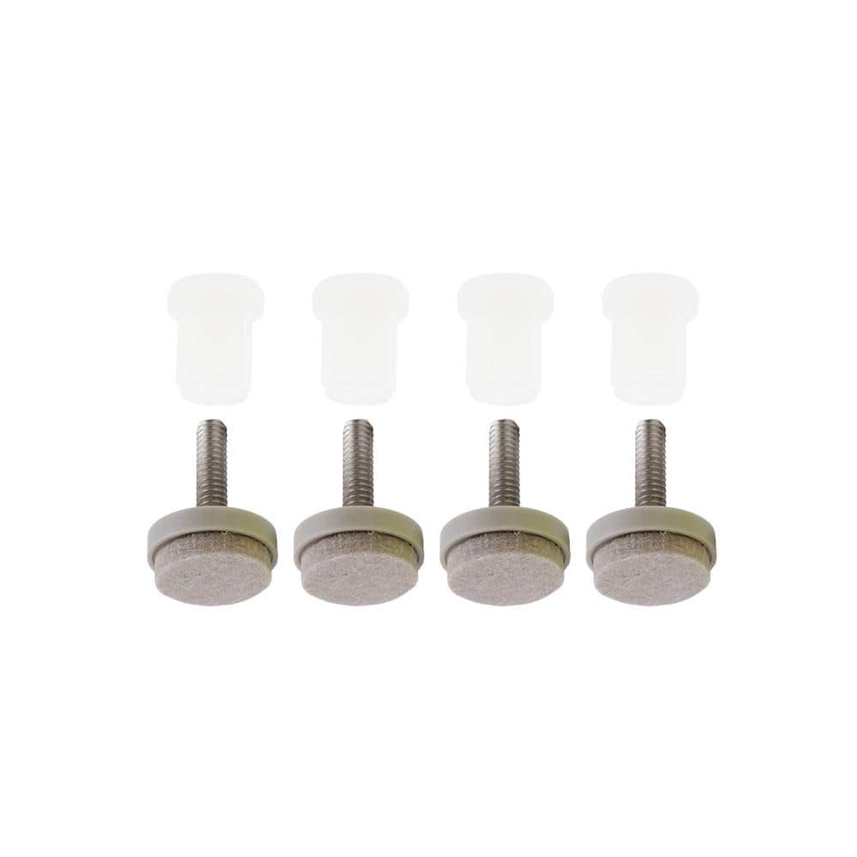 Everbilt 1 in. Beige Threaded Furniture Felt Glide (4-Pack)