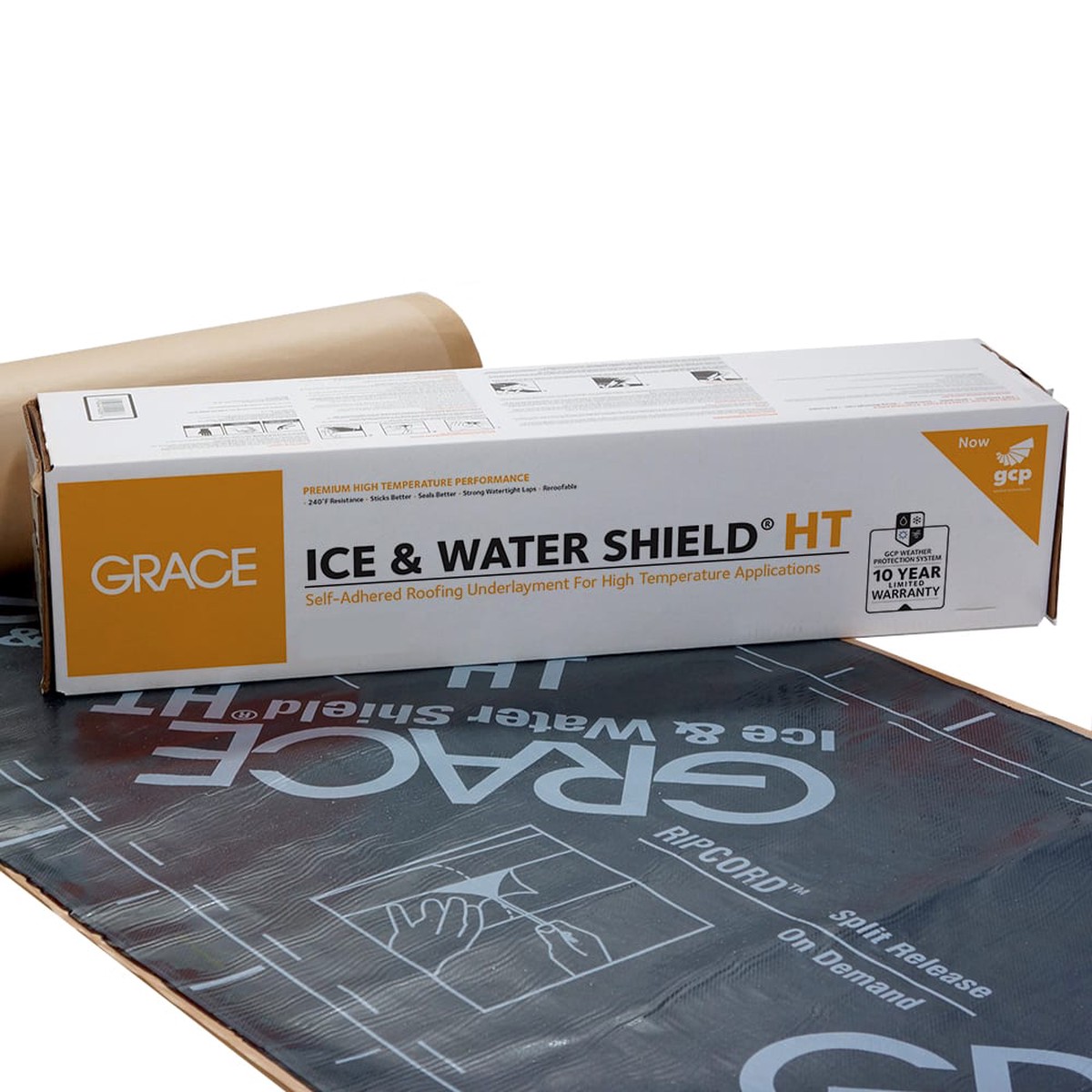 Grace Ice & Water Shield HT Self-Adhered Roofing Underlayment 3 ft. x 75 ft., Black