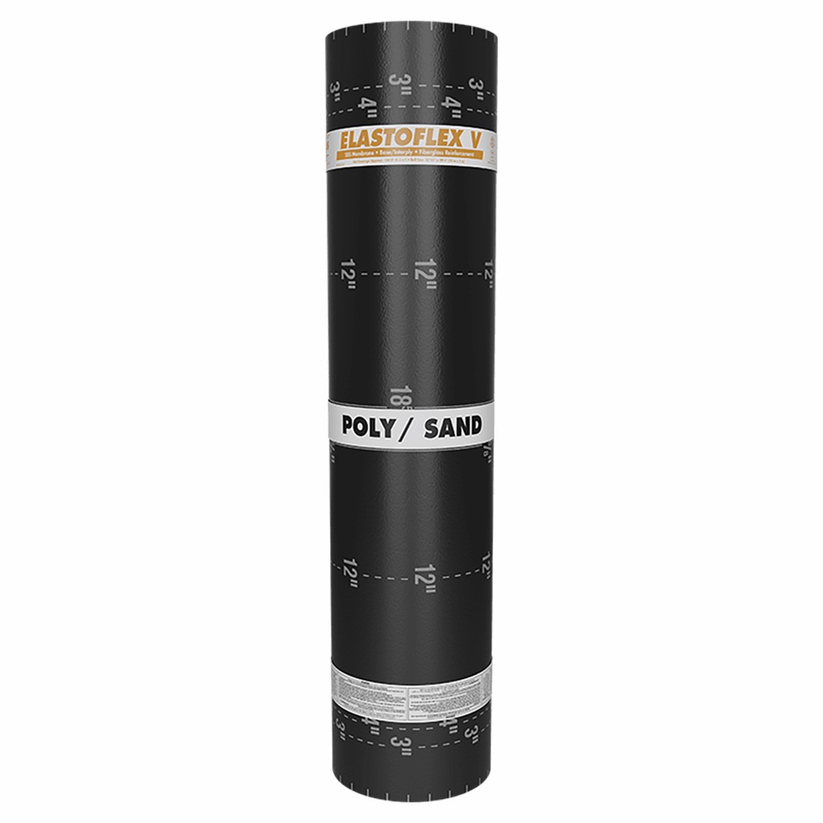 Polyglass Elastoflex V SBS Modified Bitumen Base Sheet, 39-3/8 in. x 49 ft 2 in., Black
