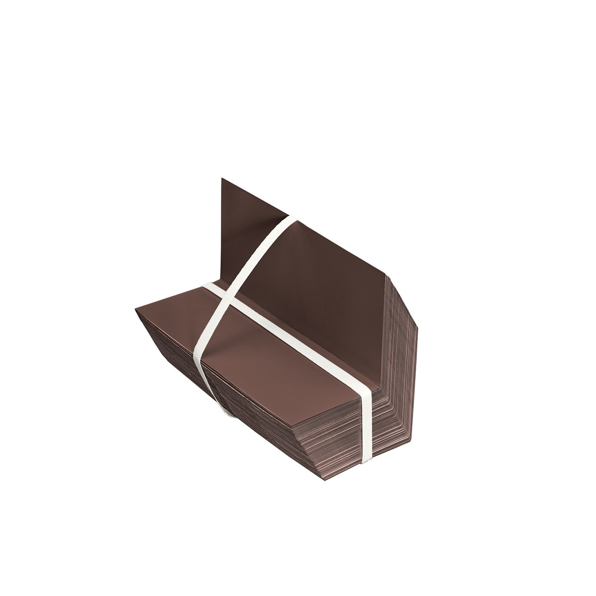 TopShield Galvanized Flashing Shingle with Crimp, Earth Brown 4" x 4" x 8"