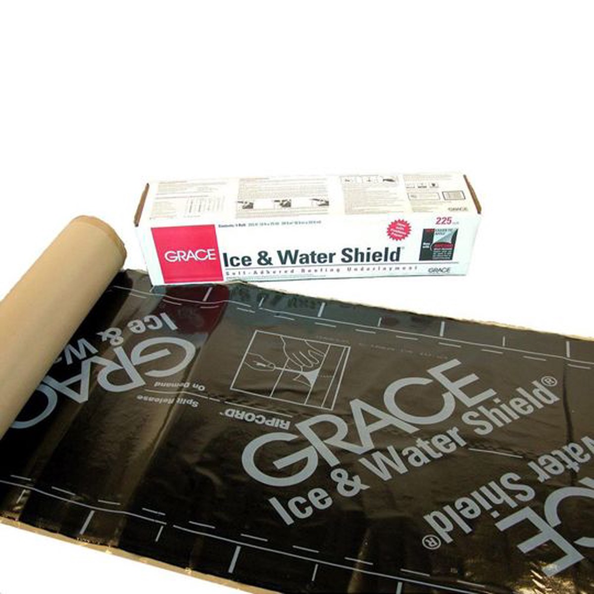 GCP Applied Technologies Ice & Water Shield 36 in. x 75 ft. Roofing Underlayment, Grey-Black