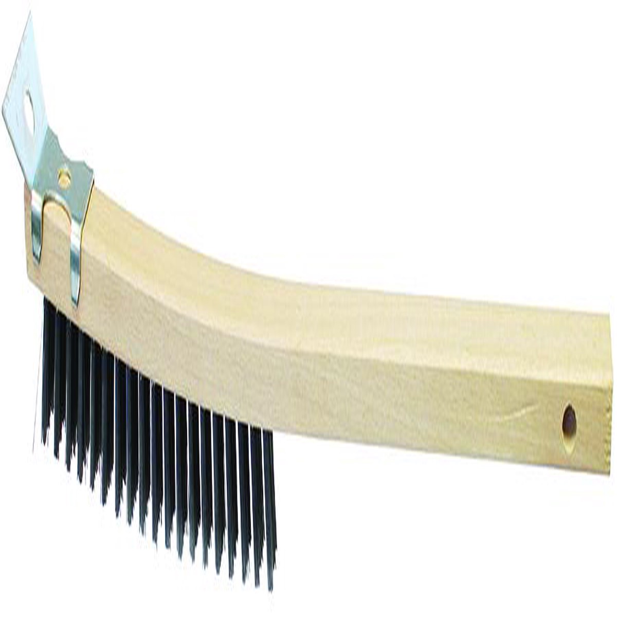The Brush Man Curved Wire Scratch Brush Scraper 14 in. Wire Brush with Scraper