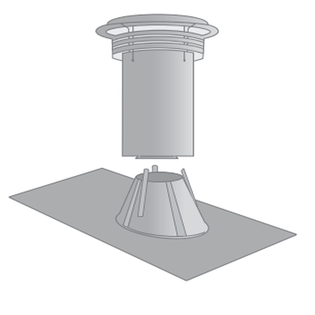ACM Aluminum Code Cap Assembly, 4 in. to 8 in., Regular or Shake Profile, Mill Finish