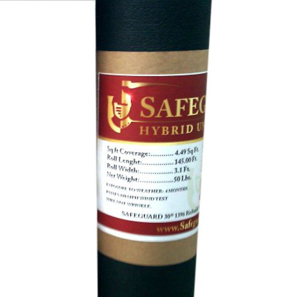 SafeGuard30 3.1 ft. x 145 ft. Synthetic Roofing Underlayment Roll, Black