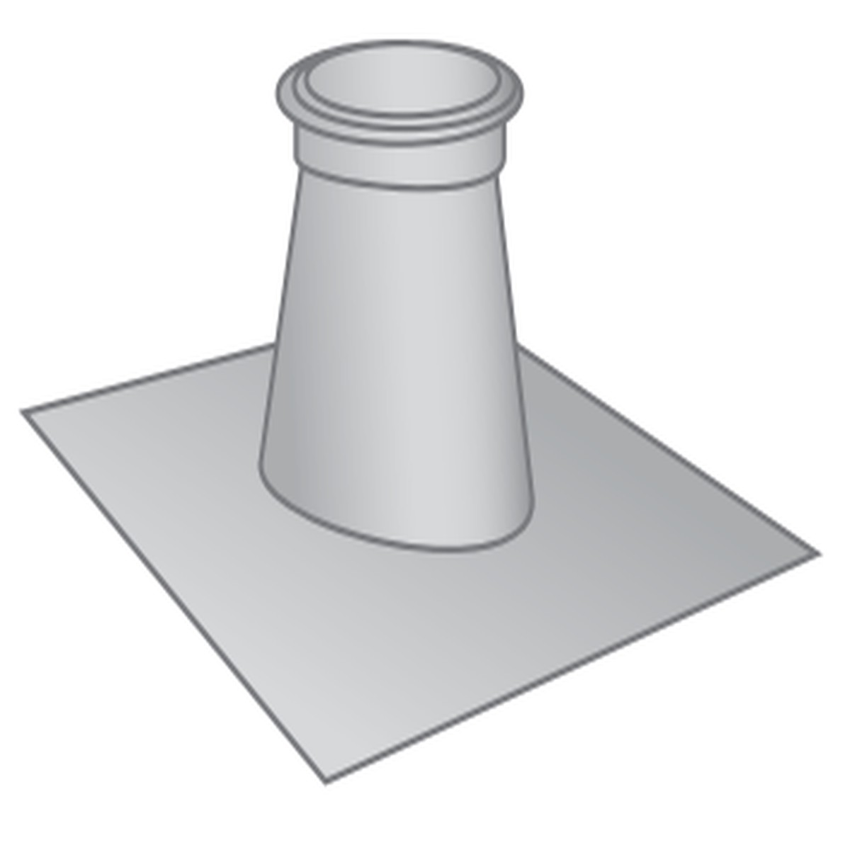 ACM Galvanized Fan Jack, Regular 6 in., Mill Finish Roof Pipe Flashing