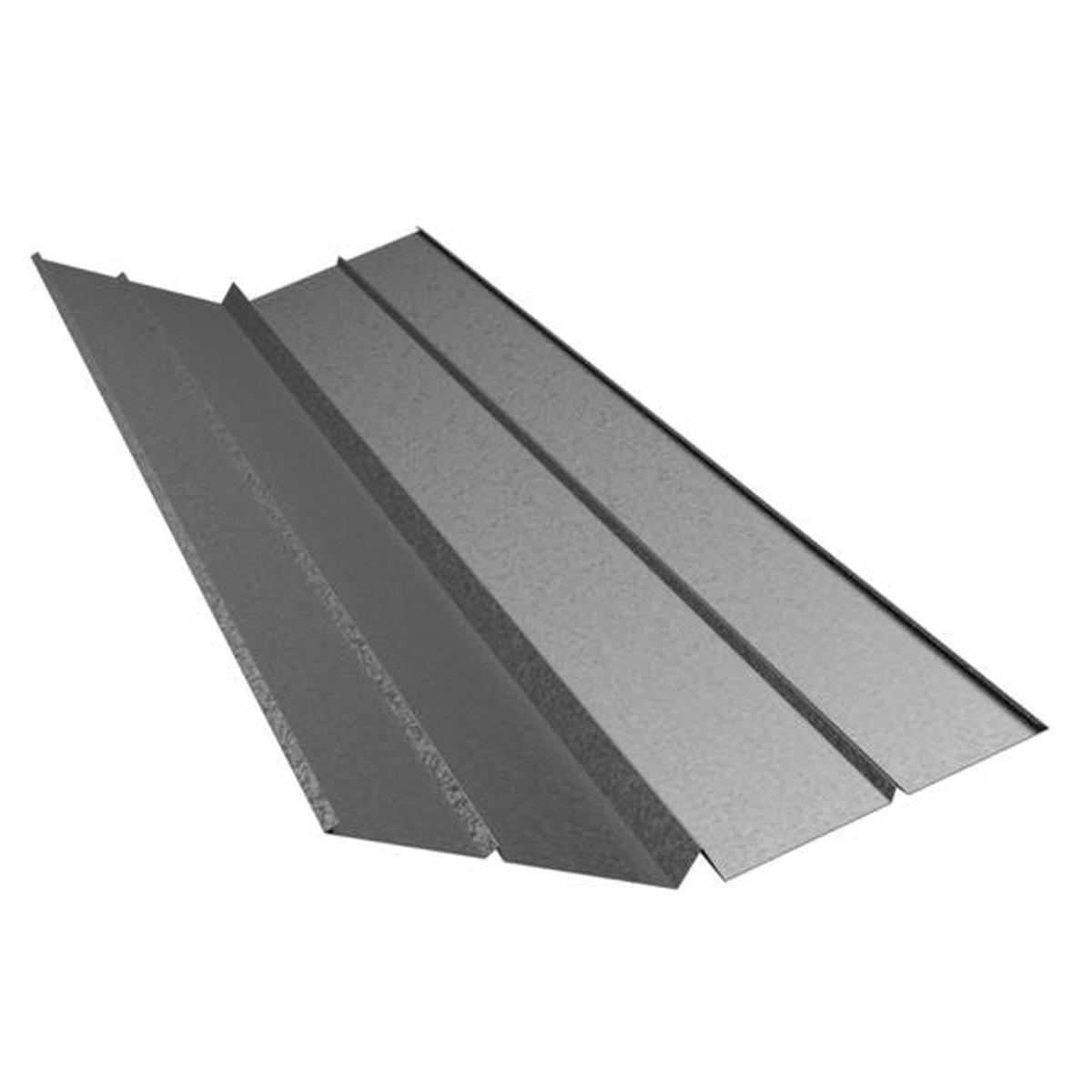 TRI-BUILT 24 in. 3-Rib W-Valley Flashing, Galvanized