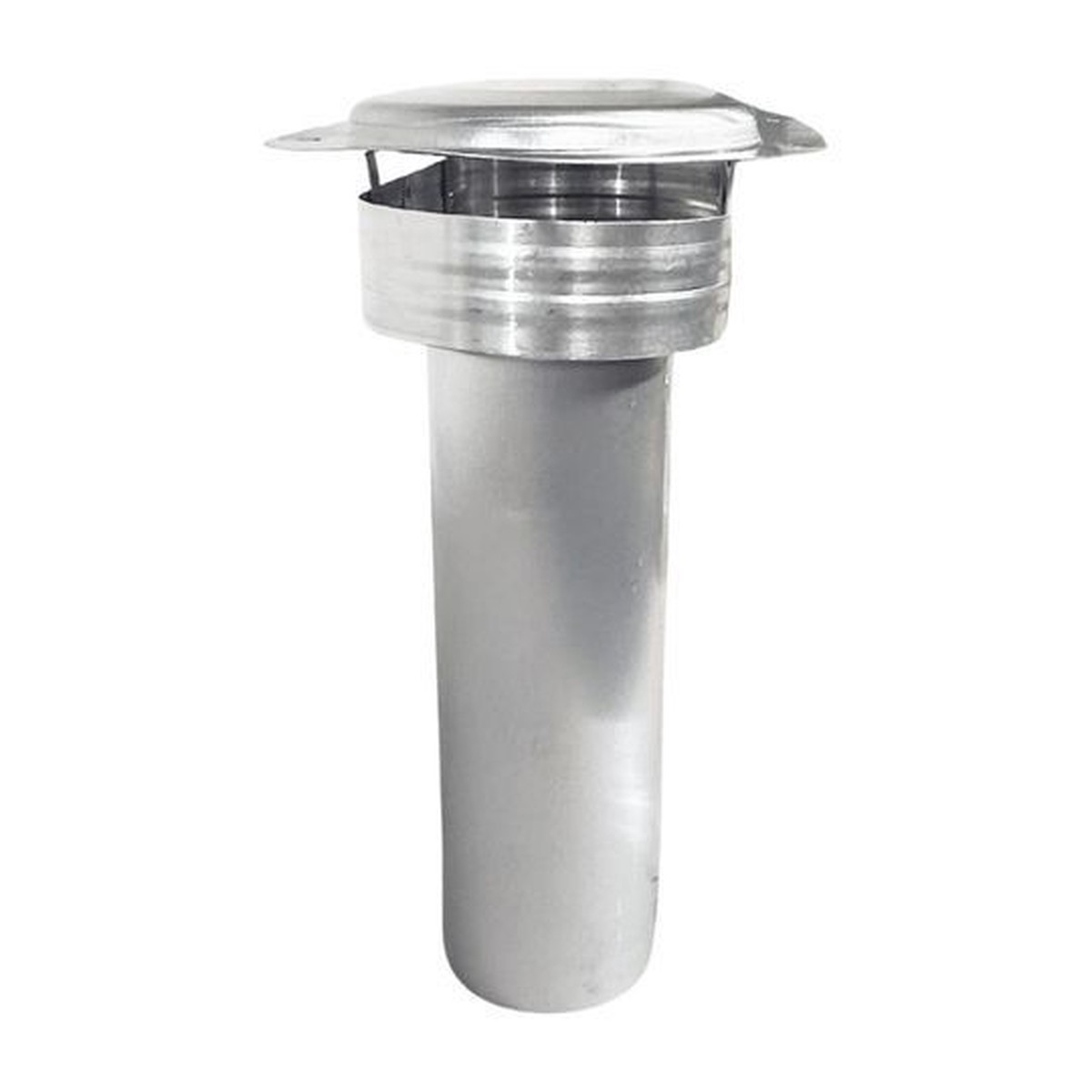 TRI-BUILT 4 in. Aluminum Code Cap Top Only, Round, Mill Finish