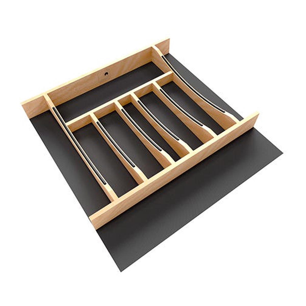 Rev-A-Shelf 4WCTCC Craftsman Collection Solid Maple Cutlery Drawer Insert, Multiple Sizes, Natural Maple with Black Accents