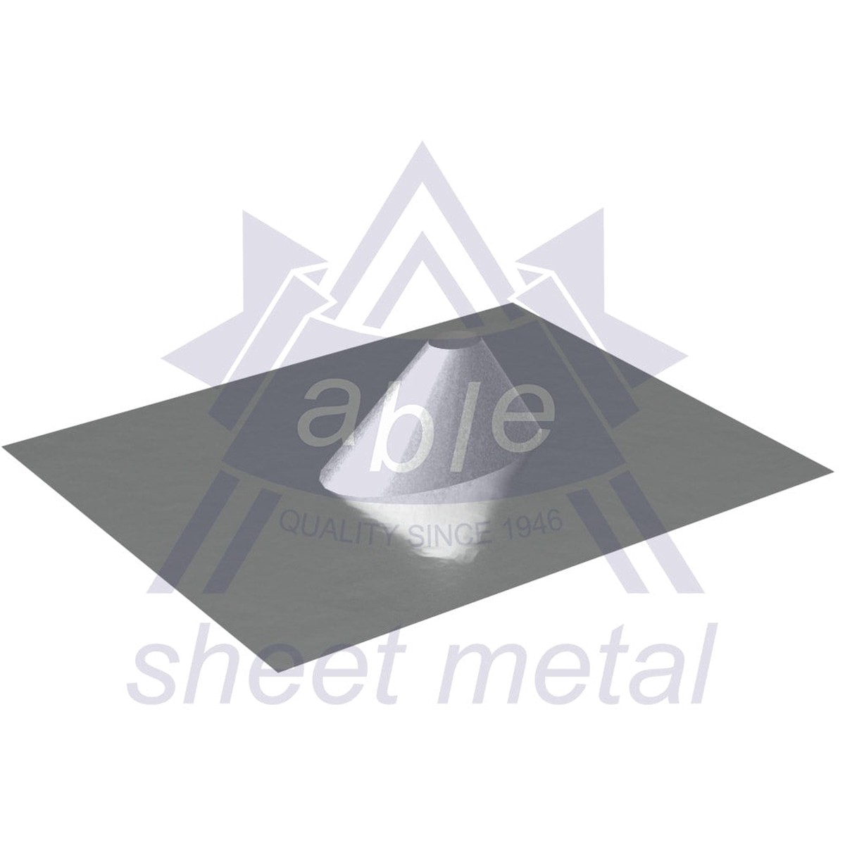 Able Aluminum Dead Soft Base Pipe Flashing, Mill Finish, 1/2 in. or 2 in.