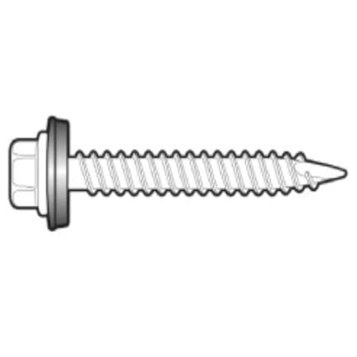 American Building Components Wood Grip Screws #10 Painted Metal Roofing Fasteners, 250-Bag