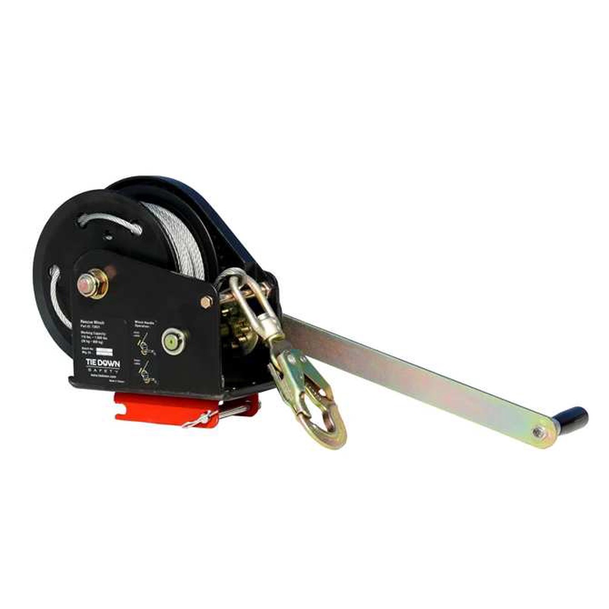 Tie Down PX3 Rescue Winch System with 100 ft Galvanized Lifeline, Manual Rescue Winch