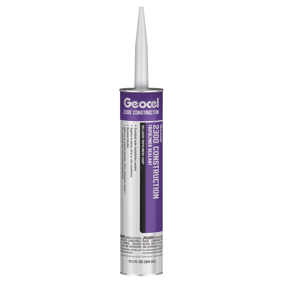 Geocel 2300 CPW Tripolymer Sealant, Crystal Clear, 10.3 oz, Paintable and Water Resistant