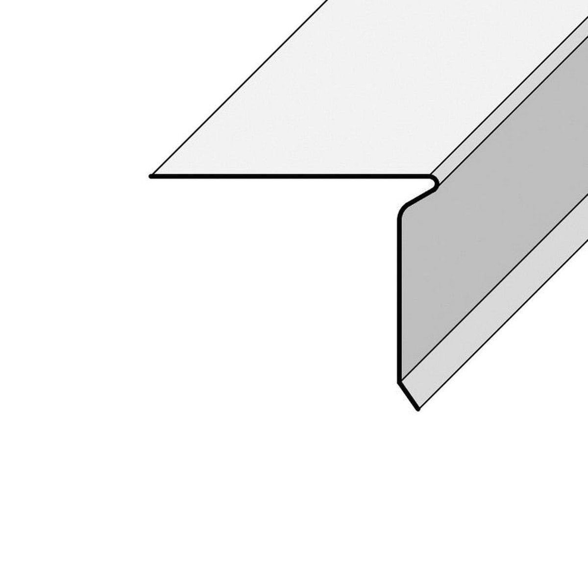 FLAMCO Galvanized Smooth D-Style Drip Edge, 6 in. x 10 ft., Multiple Colors, 26/29 GA