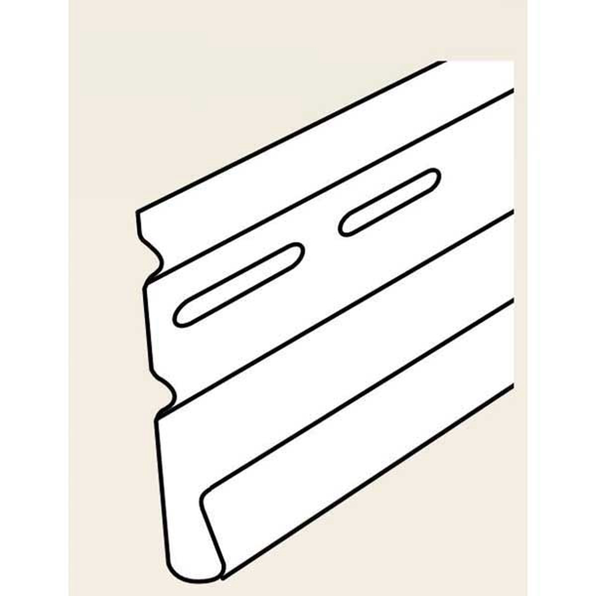 KP Vinyl Lineal Starter 12' 6" Mill Finish Starter Strip for First Course of Vinyl Siding