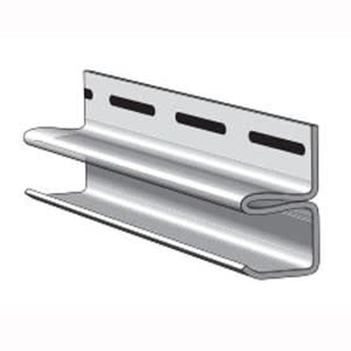 Mastic Vinyl F-Channel, 1/2" x 12'6", White