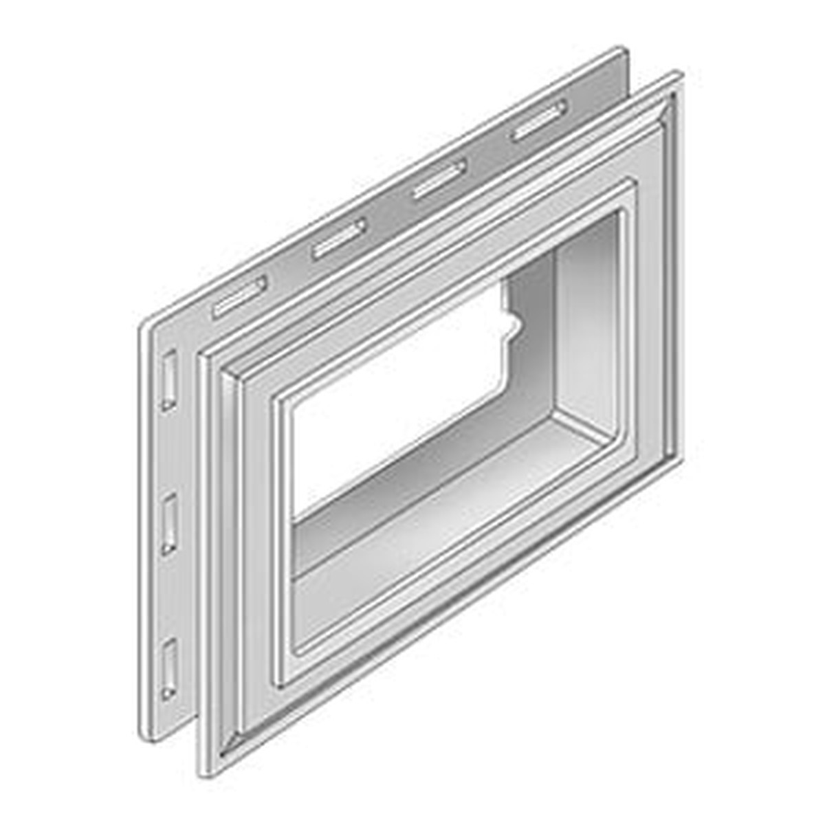 Royal Exterior Portfolio Recessed Split Mini Siding Trim, 8-1/2 in. x 5-7/8 in., Oceanside