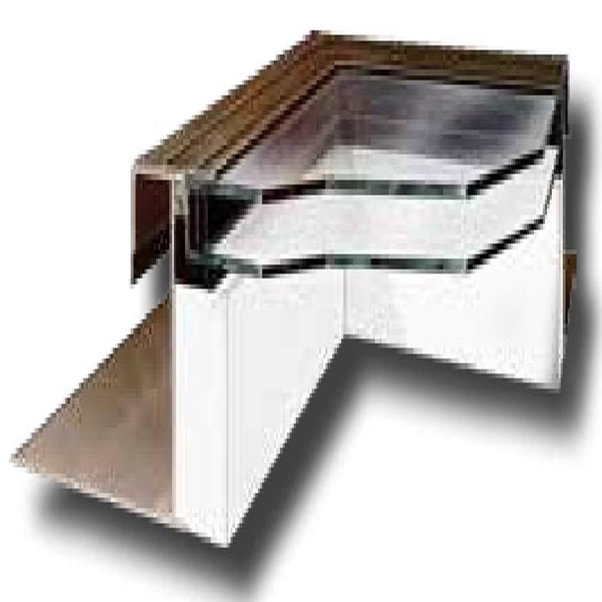 Sun-Tek Fixed High Profile Self-Flashed Skylight, 3 5/8" Curb, Bronze/Clear