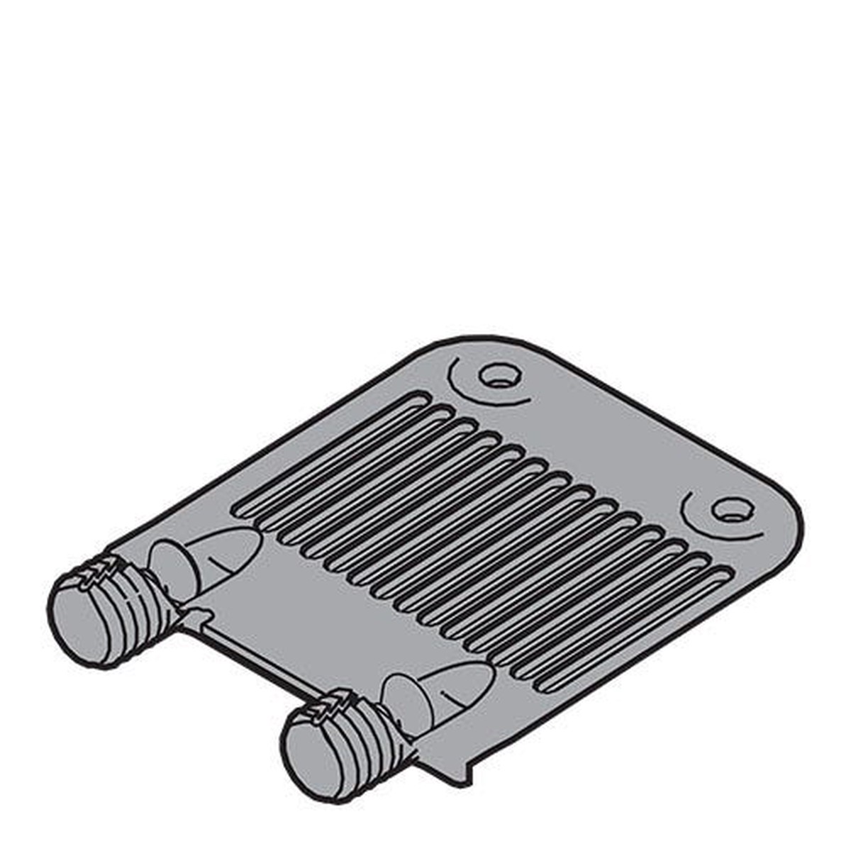 Blum Front Stabilization Bracket, 1/2 in, Nylon, RAL 7037 Dust Gray