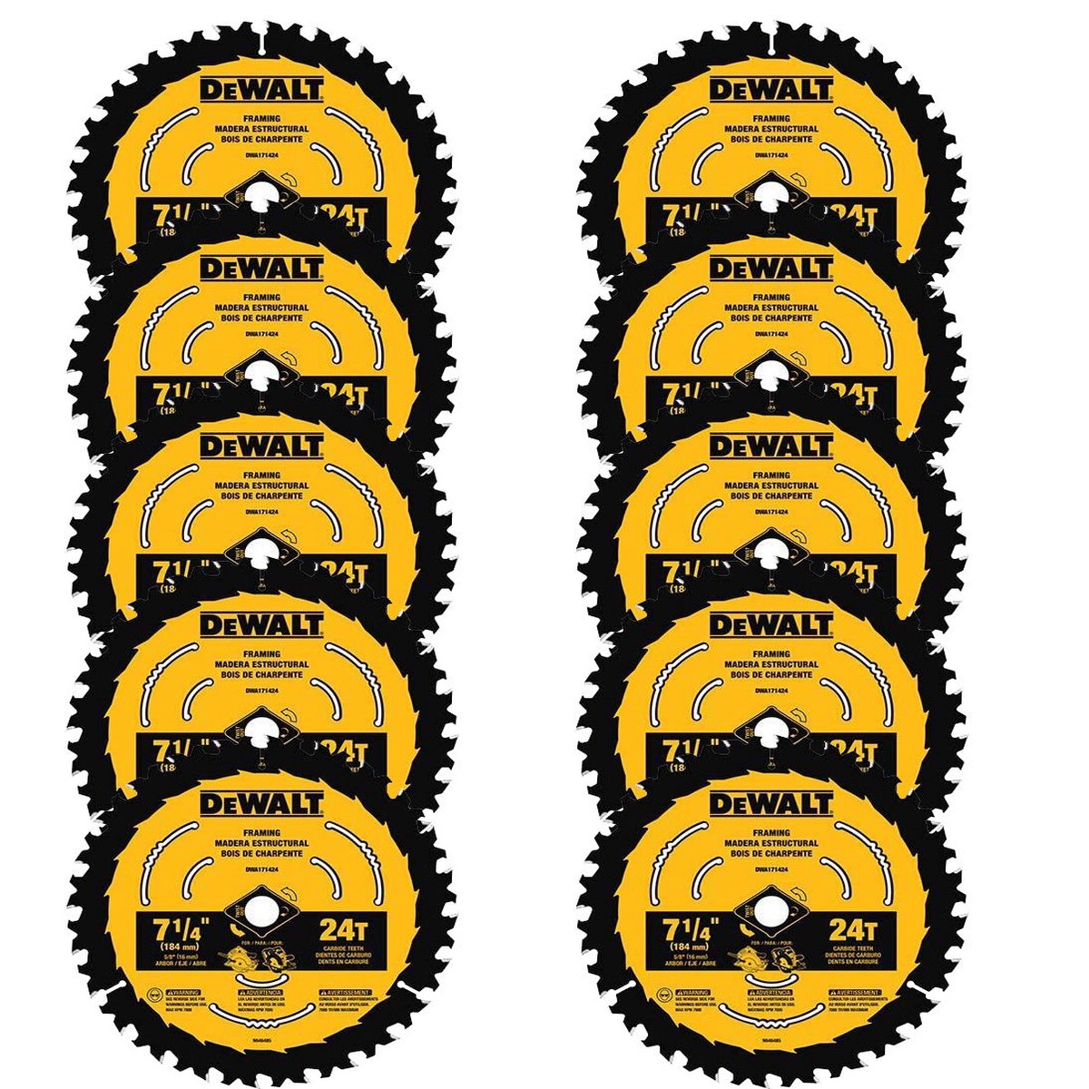 DeWalt Circular Saw Blade Bulk 7-1/4" 24T