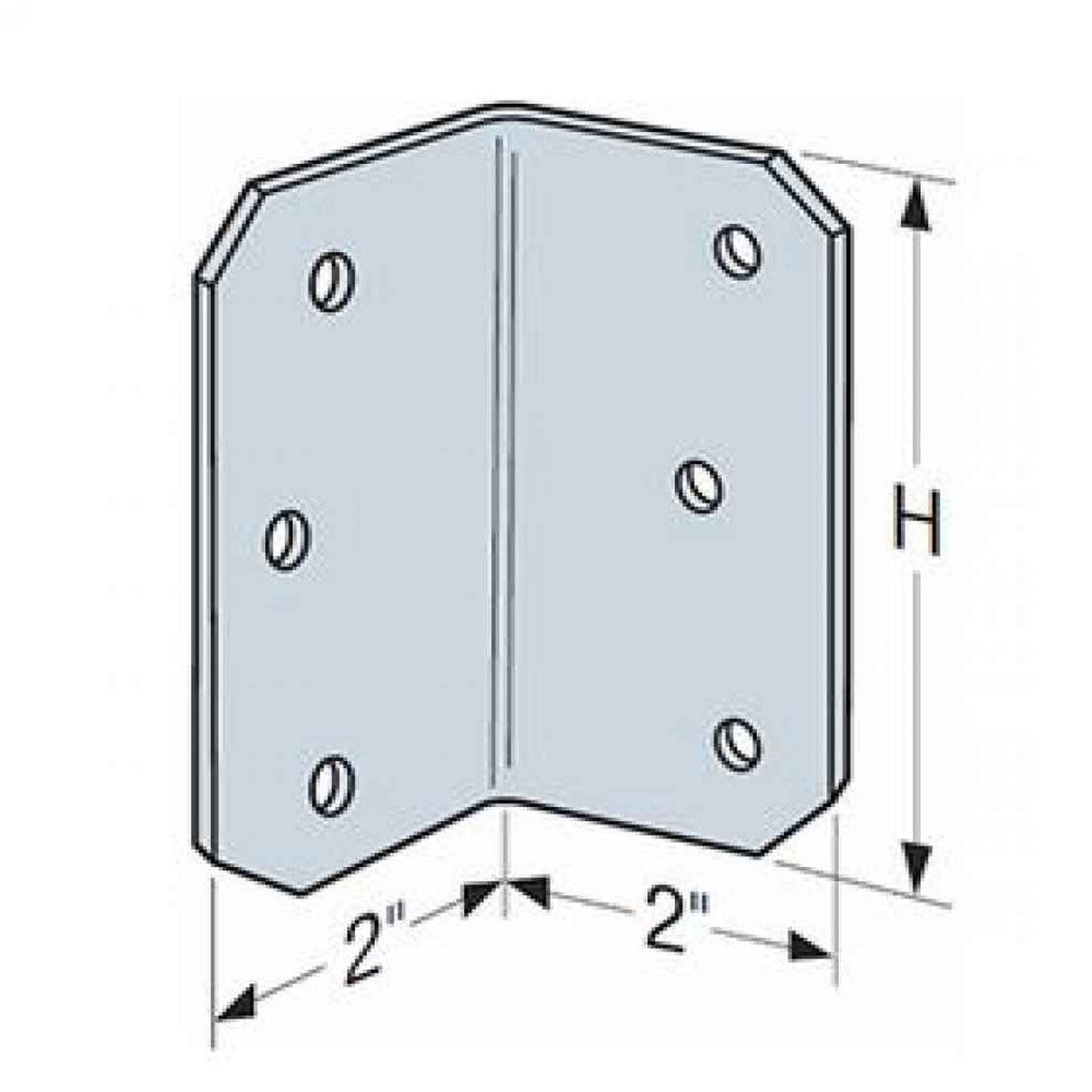Simpson Ml ZMAX L Angle 2" x 6"