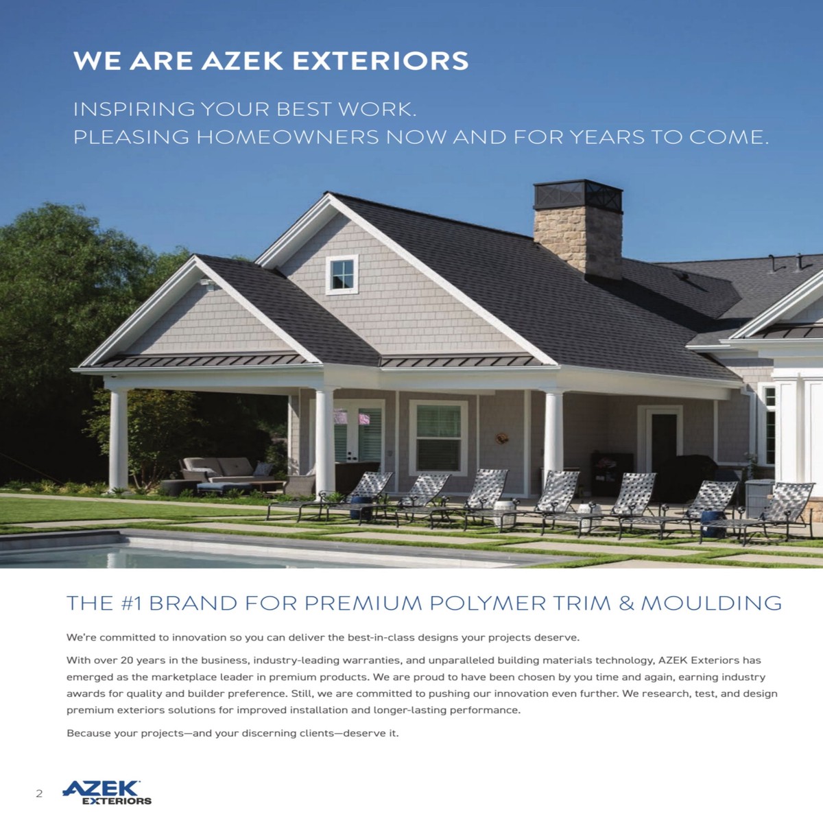 Azek Square Moulding 1-1/2" x 1-1/2" x 12'