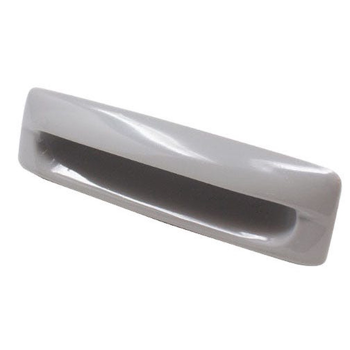 Plastiglide Style Recessed Flush Mount Pull, Plastic, Gray or White