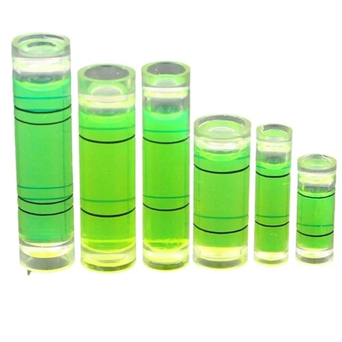 Cylindrical Spirit Level Bubble Vial - Various Sizes (3 Pack)