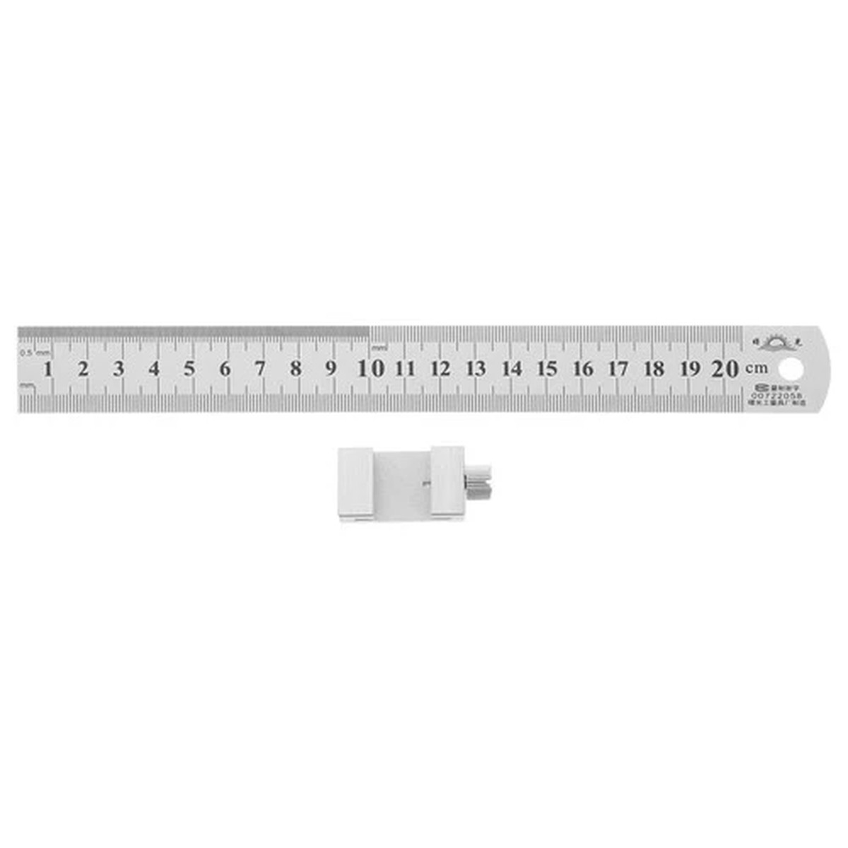 Precision Metal Ruler With Positioning Block For Carpenters Architects Engineers