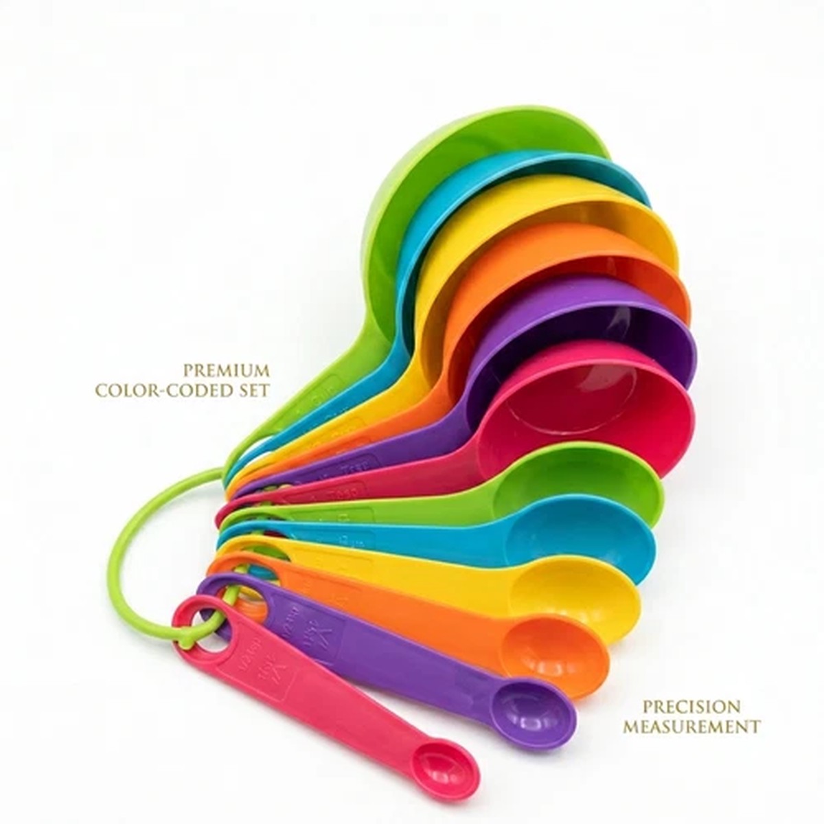 12PCS Plastic Kitchen Baking Measuring Tools set 1/8 tsp to 1 Cup