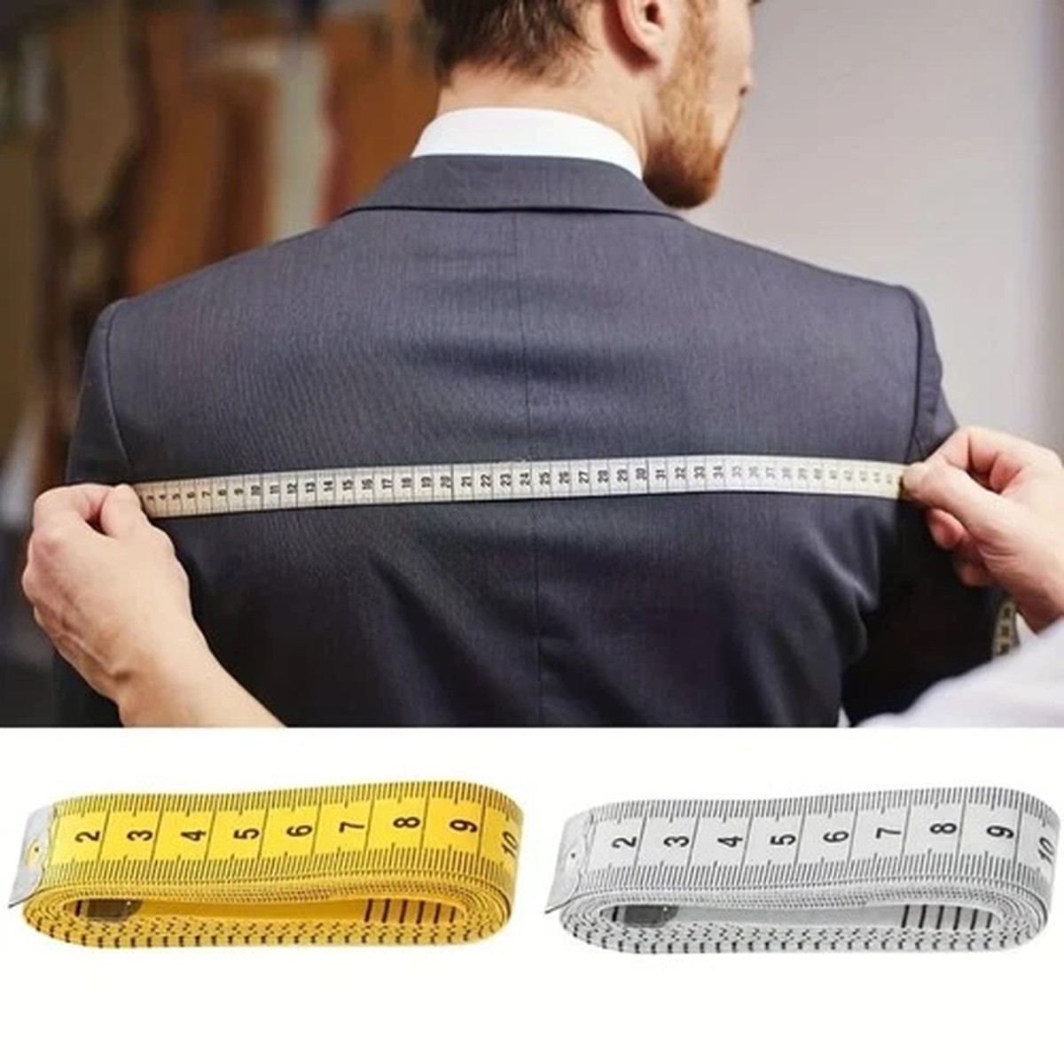 1-5pcs 60"/150cm Body Measuring Ruler Sewing Cloth Tailor Tape Measure Soft Flat