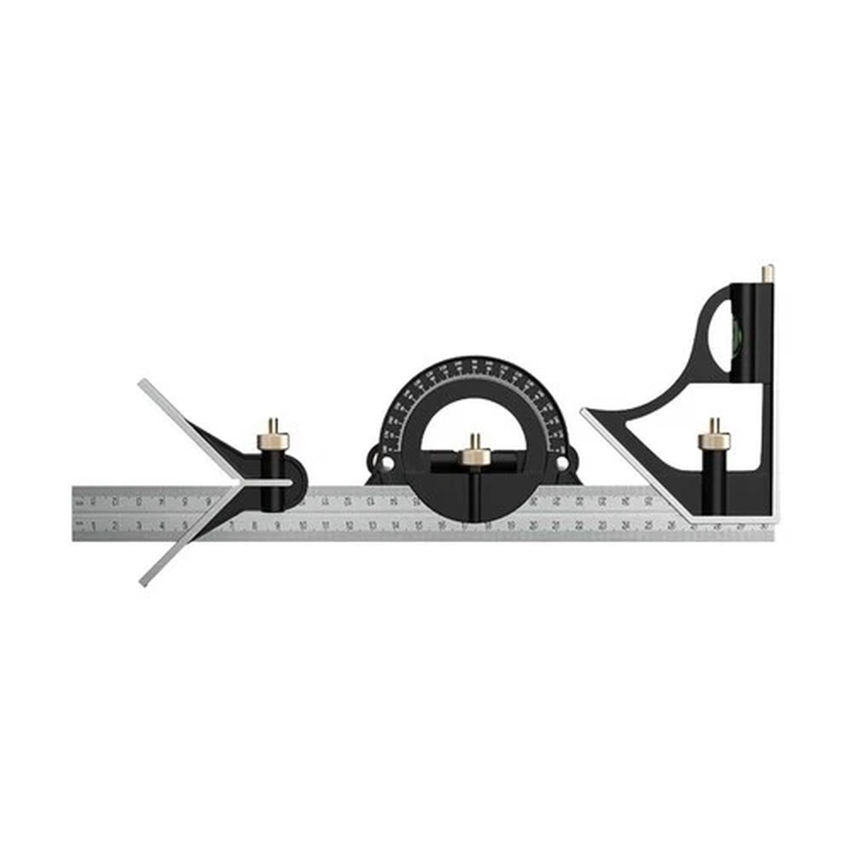 Aluminum Alloy Base Stainless Steel Square Set with Dual Measurement Systems