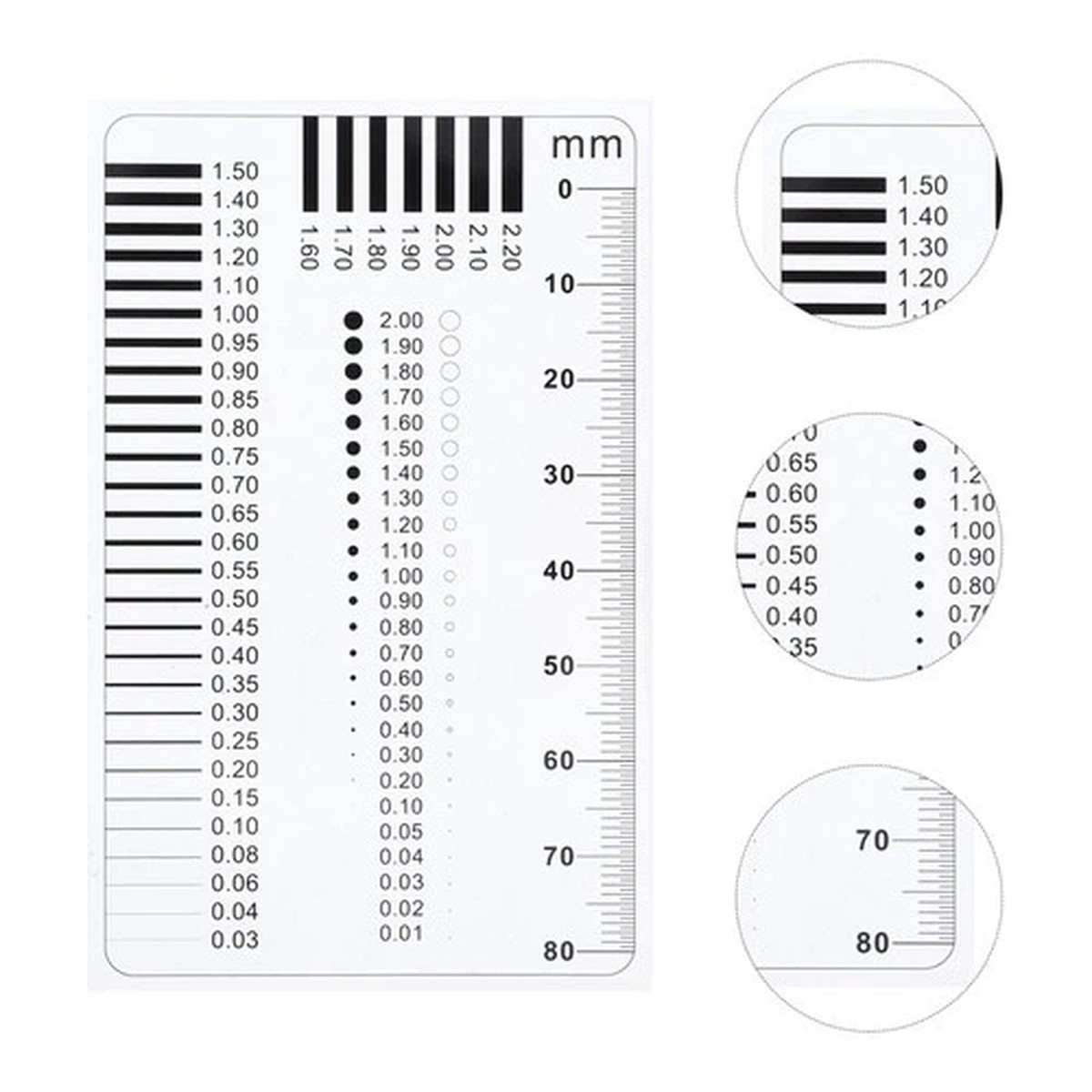 High Precision Defect Measurement Concrete Crack Inspection Ruler