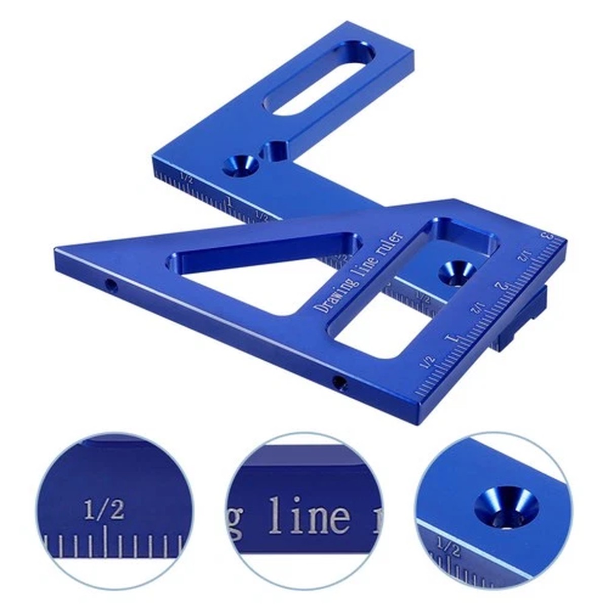 Square Angle Ruler Triangular for Carpentry Measurement Tool Multifunctional