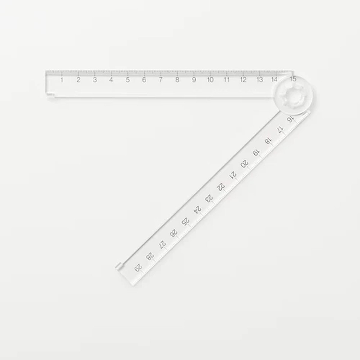 MUJI Polycarbonate Foldable Ruler Double Ruler 15/30cm Clear(1-3sets select)