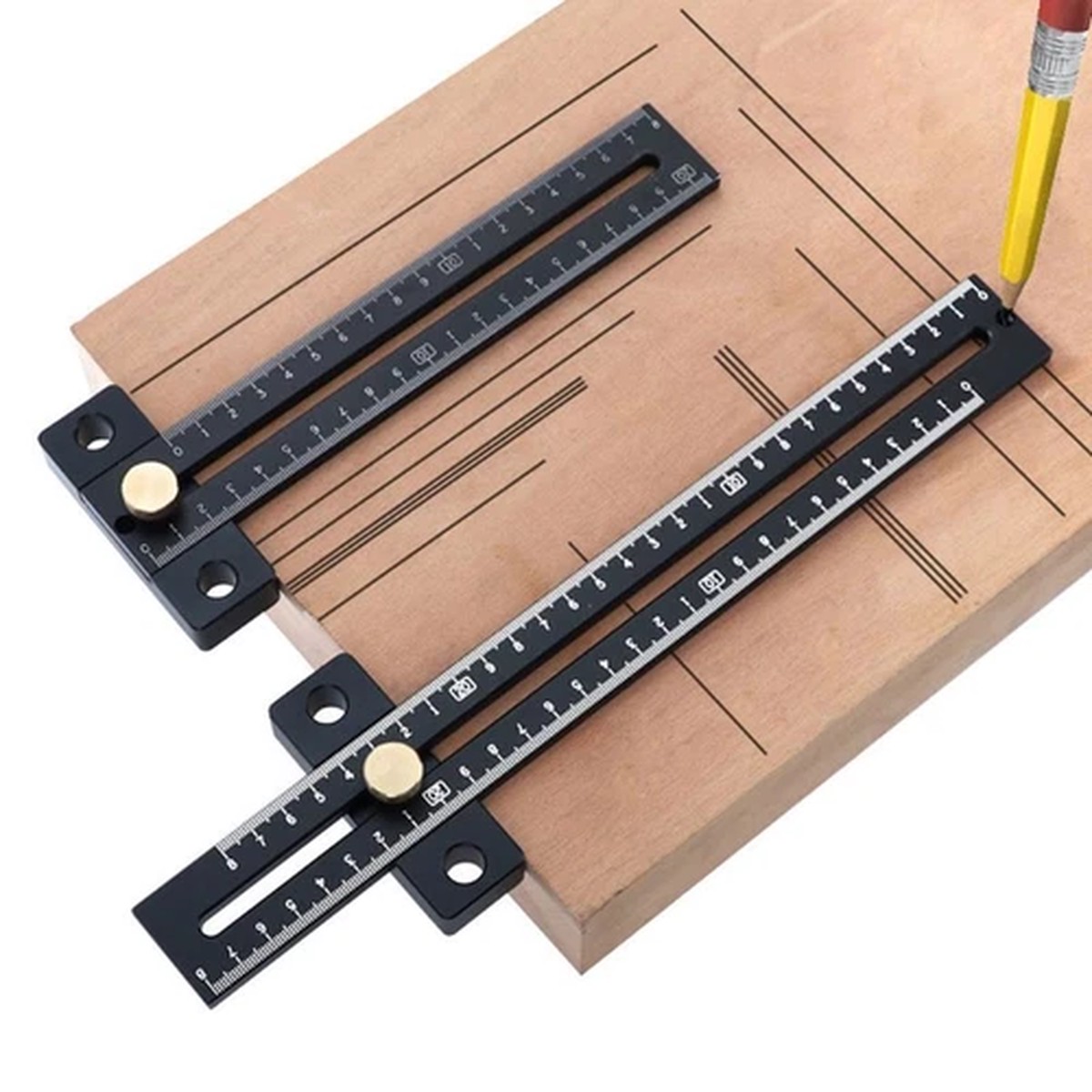 180/280mm Scale Metric Measure Scribing Ruler T Shape Carpentry Marking Tool