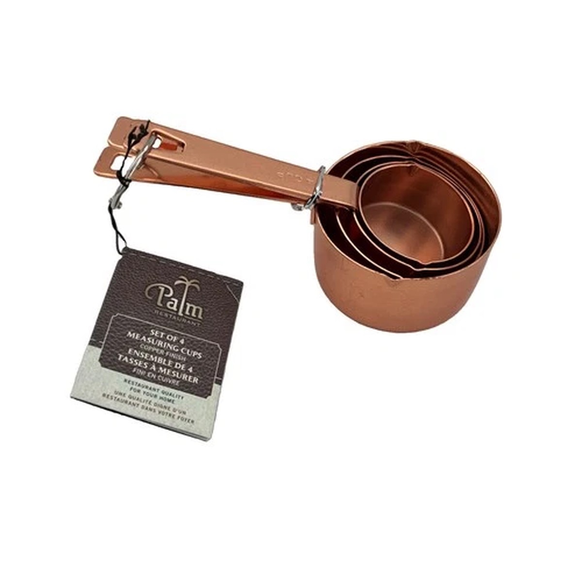 New Palm 4 Pc Measuring Cups Copper Lined