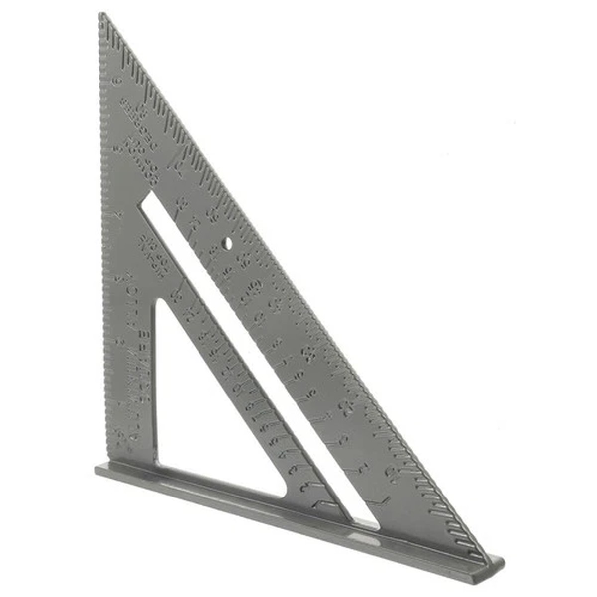 Reusable Aluminum Triangle Ruler Silver Protractor Square for Home Builders