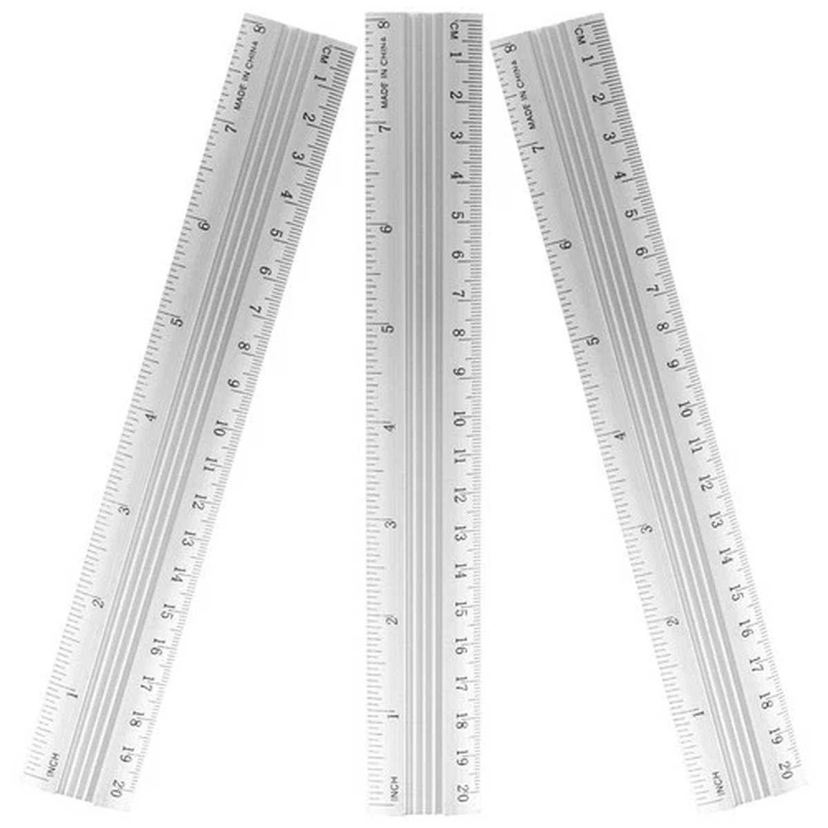 3 Pcs Professional Drawing Straight Ruler Office Architect Triangular Scale