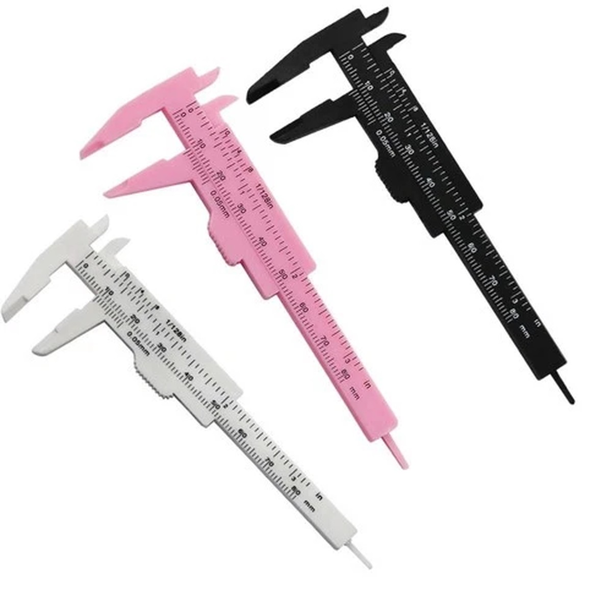 For Mini Vernier Caliper 080mm Plastic Sliding Ruler for Measuring Small Items