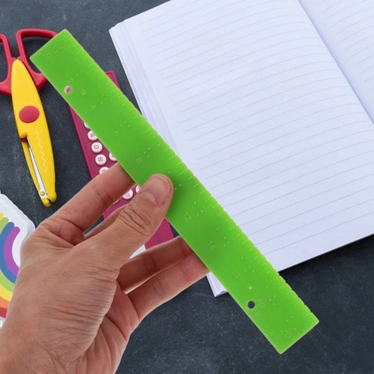 Tactile Ruler Accessory Braille Learning Aid Blind Measuring Supply.