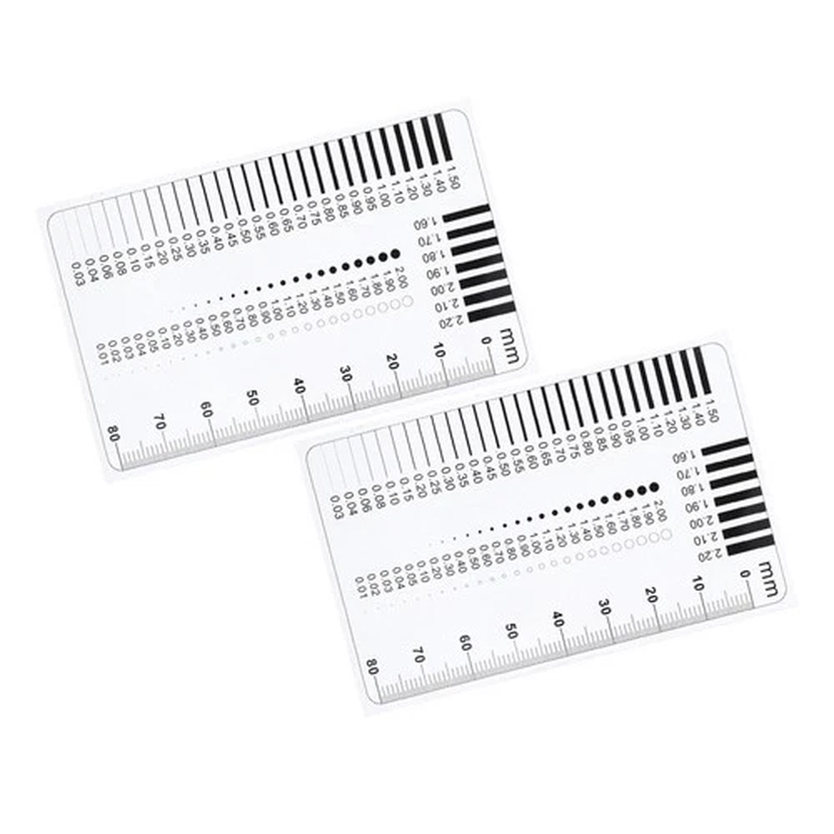 2 Pcs Crack Width Measurement Tool High-precision Ruler for Cracks