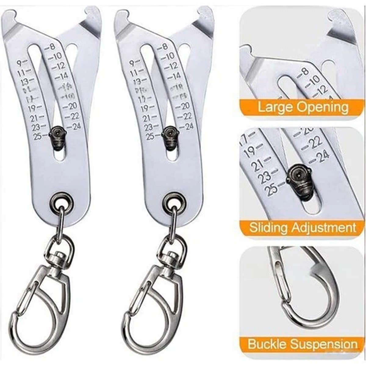 2Pcs Repair Props Portable Thread Size Verification Tool Precision Sturdy DIY