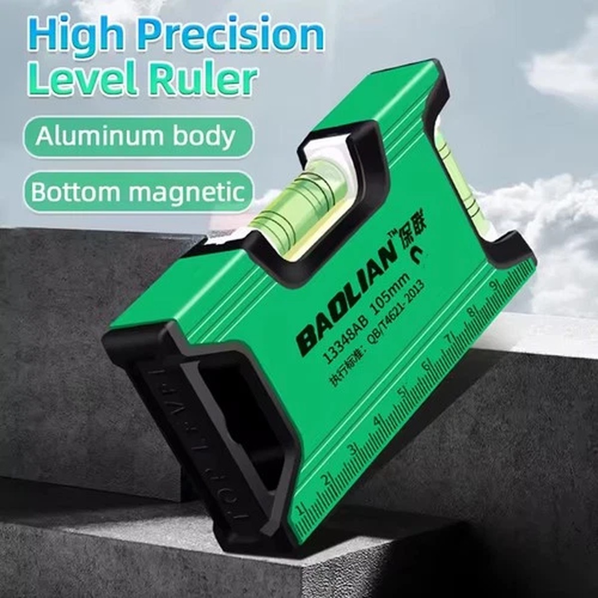 High Precision Level Ruler Spirit Bubble Level Gauge Horizontal Measure