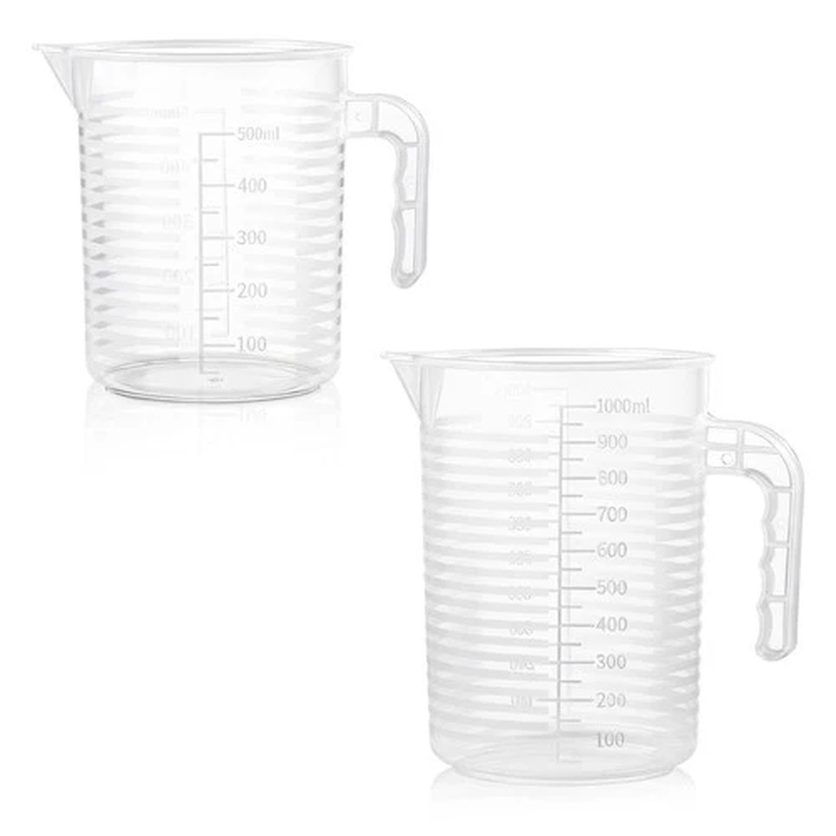 2 Pack Measuring Cup Set, 500ml and 1000ml