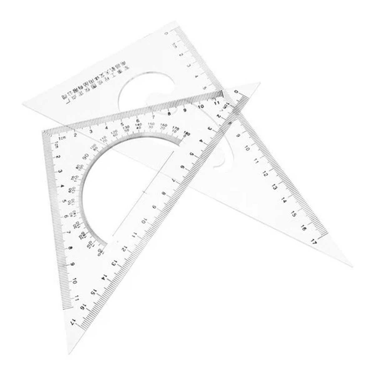2 Pcs Internal and External Right Angle Measuring Ruler Drafting Dots
